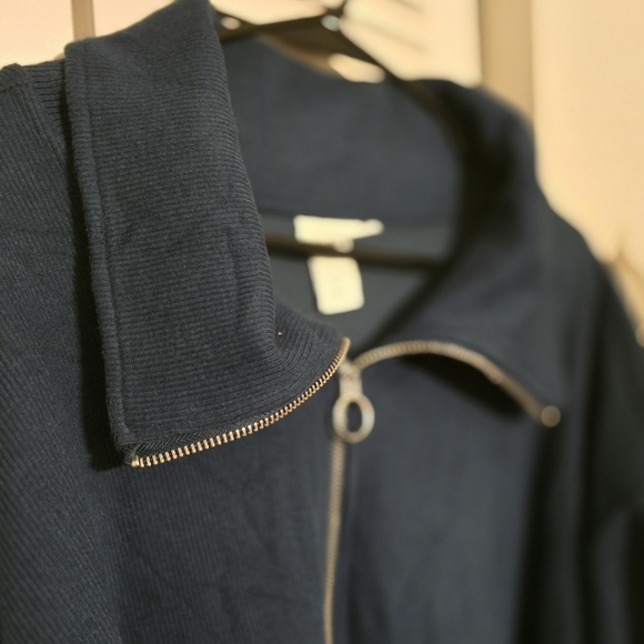 Ava & Viv Dark Blue Half-Zip Top - Picture 5 of 6